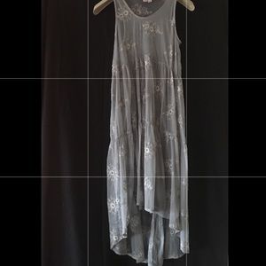Melrose and Market Sheer Lace Asymmetric Dress